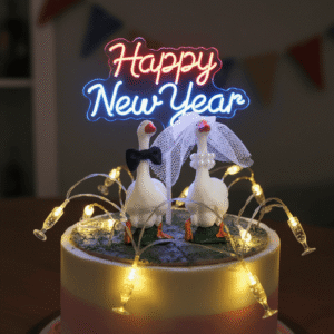 Funny Bride & Groom Goose Figurine Decor