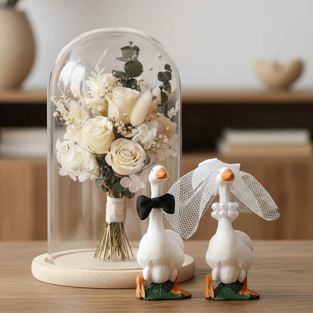 bride and groom cake topper