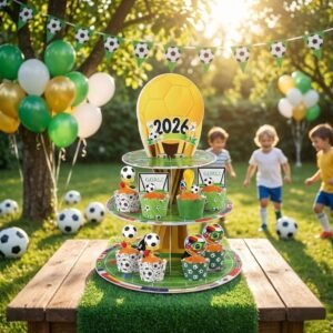 2026 World Cup Soccer Cupcake Decoration Stand Kit