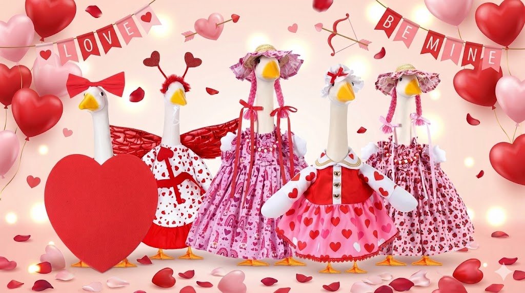 Valentine's Day Goose Outfits