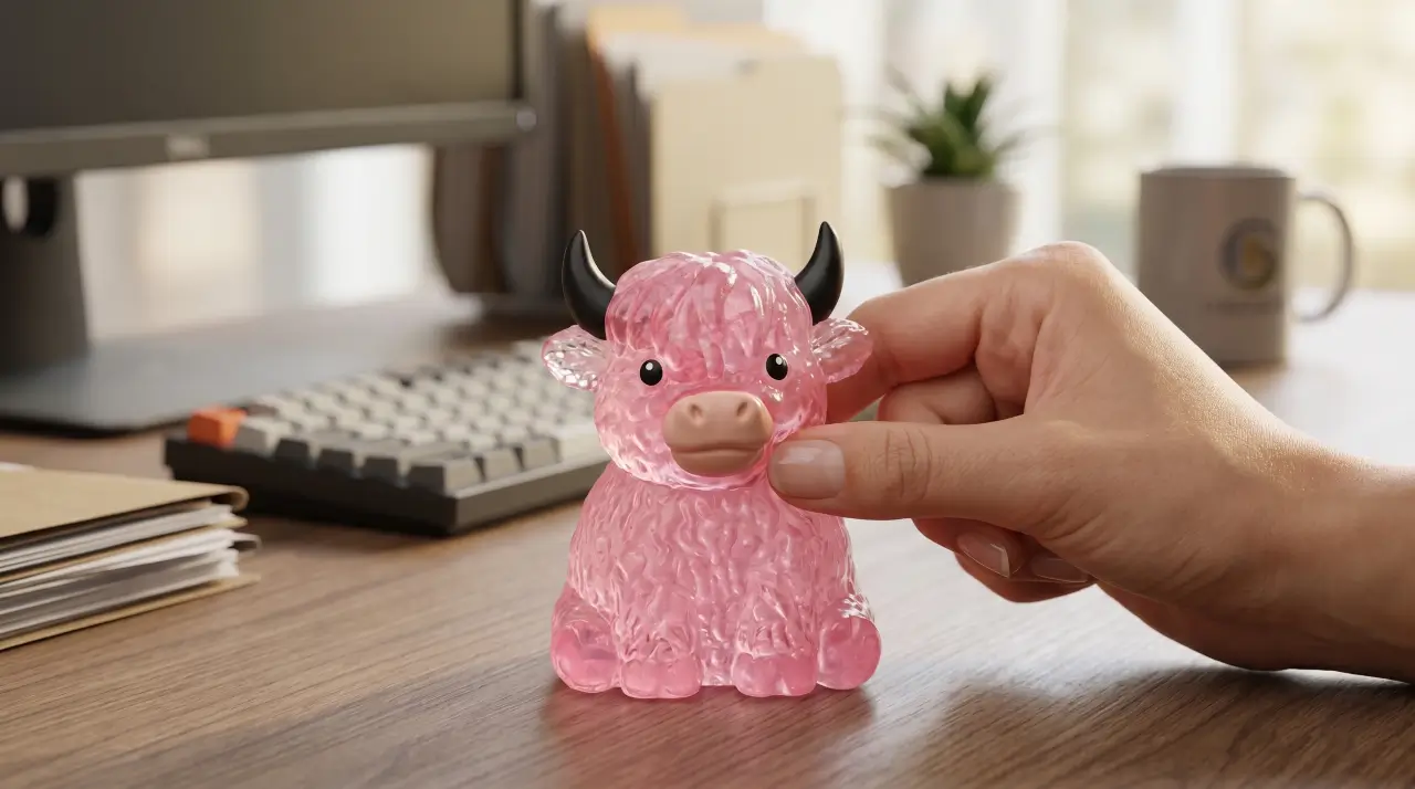 Glitter Highland Cow Squishy