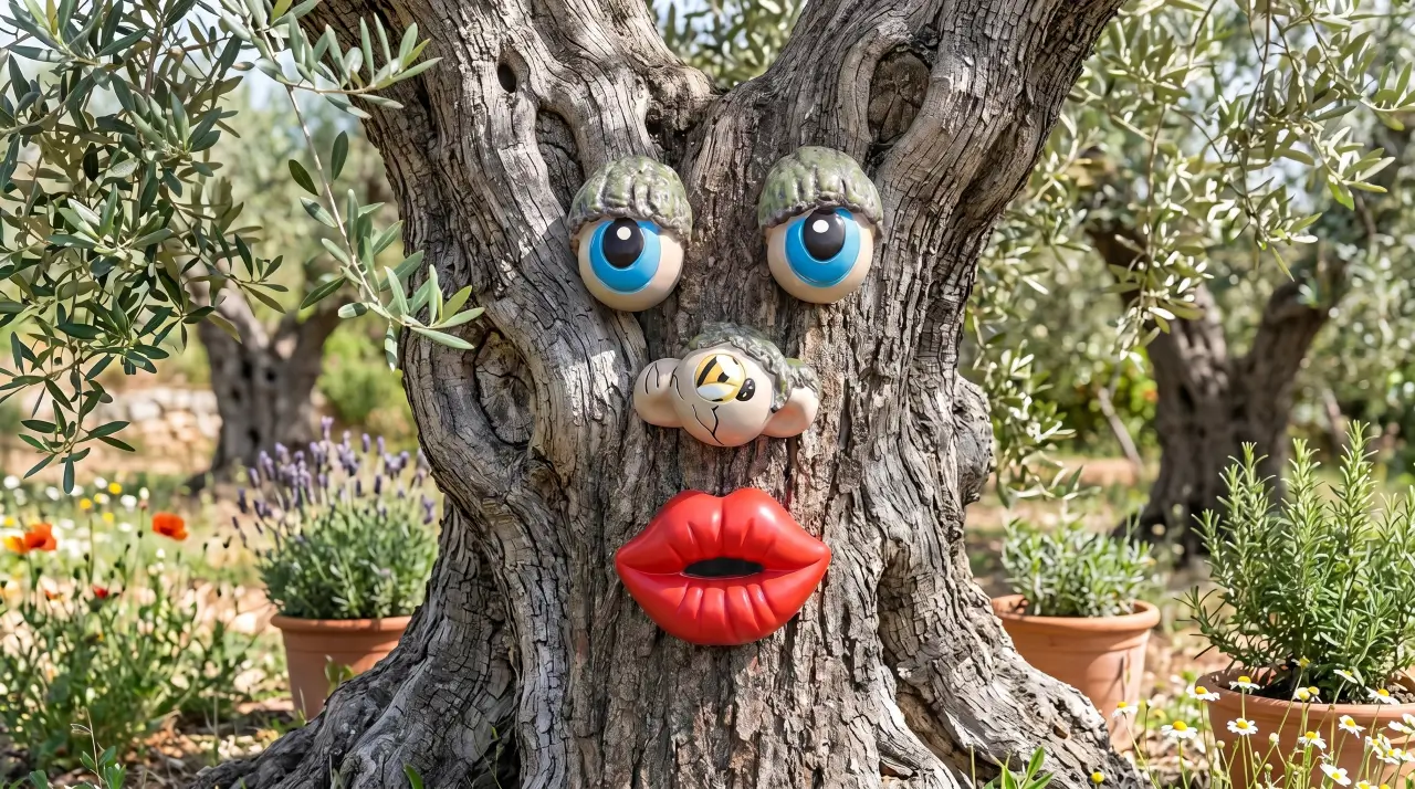 tree faces decor outdoor