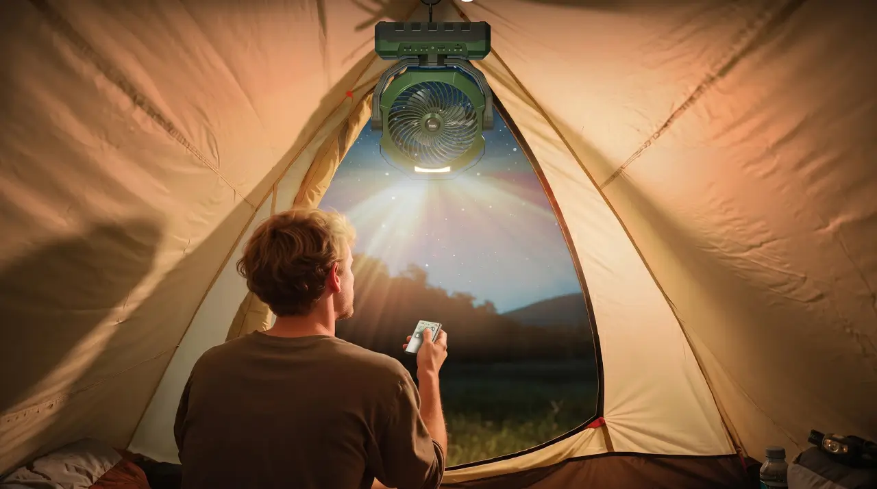 Rechargeable Outdoor Misting Camping Fan