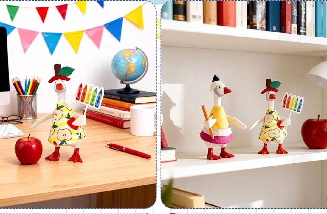 back to school desk goose outfits